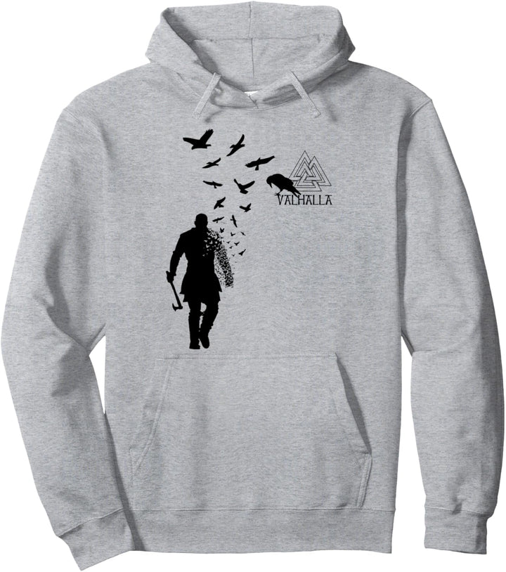 Wikinger Ragnar Lothbrok Walhalla Odin Raben Pullover Hoodie