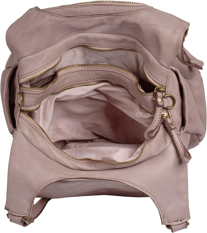 Samantha Look Umhängetasche echt Leder Damen - 021685 Alt-rosa, Alt-rosa