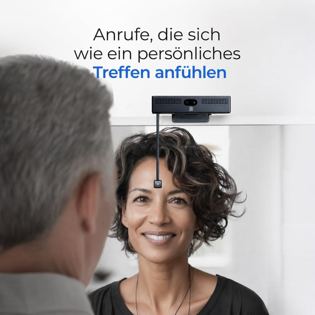ProHello 4K HD Webcam mit Blickkontakt, Windows Hello Gesichtserkennung, Mikrofonen mit Geräuschunte