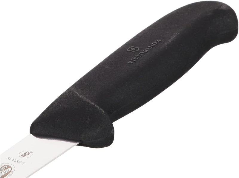 Victorinox, coltello da macellaio Fibrox, nero, lunghezza: 15 cm, 5.7603.15 15 cm Schwarz, 15 cm Sch