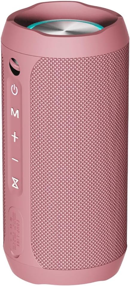 EDUPLINK Portable Bluetooth Box für Frauen – Kabelloser Mini-Lautsprecher in Rosa mit LED, Tragbar &