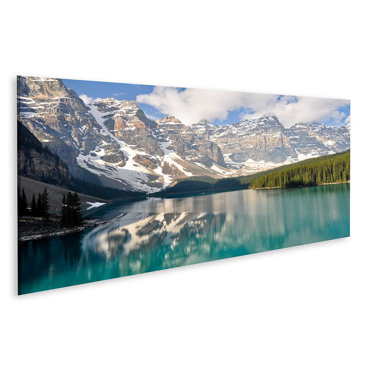 islandburner Bild auf Leinwand Moraine Lake Rocky Mountains Kanada Bilder Wandbilder Poster Leinwand