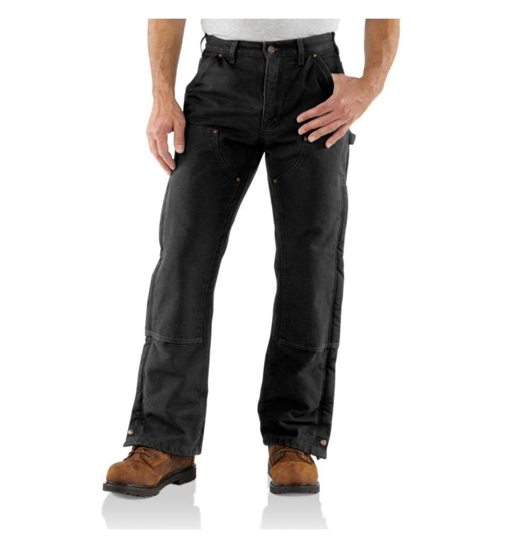 Carhartt Herren-Arbeitshose mit doppelter Vorderseite, lockere Passform, Washed Duck 36W / 32L Schwa