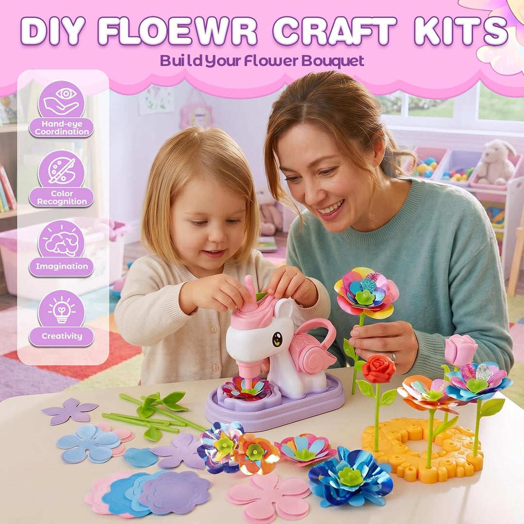 CENOVE Blumenstrauss Bastelset, DIY Blumen Bastelset Kinder, Blumenpresse Blumenstrauss, Knete, Kuns