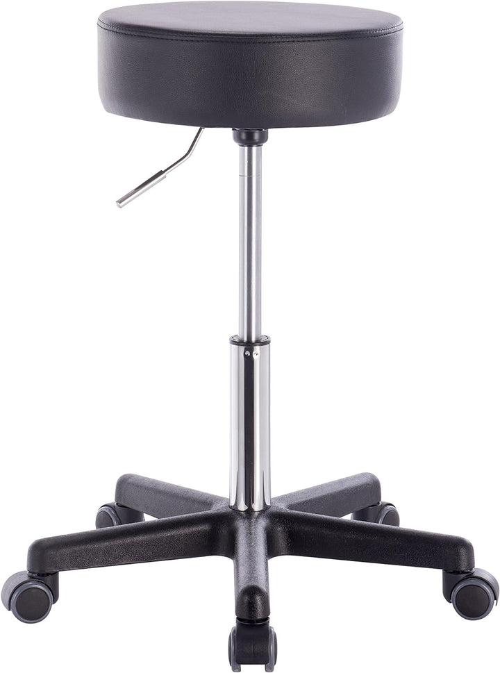 1stuff Profi Rollhocker Squash 35 - ca. 51-71 cm Sitzhöhe - Bürohocker höhenverstellbar mit hoher Be