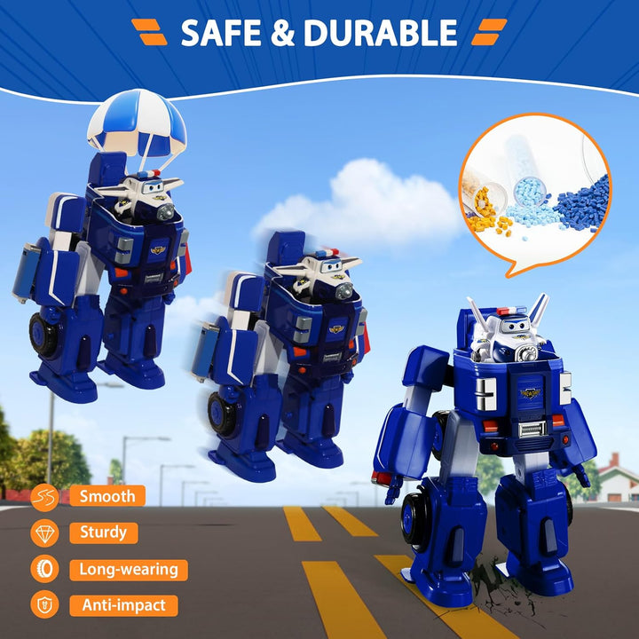 SUPER WINGS – VERWANDELBARES ROBOTERFAHRZEUG "PAUL’S CRUISER" 18 cm + 1 FIGUR 5 cm – Wagen und Spiel