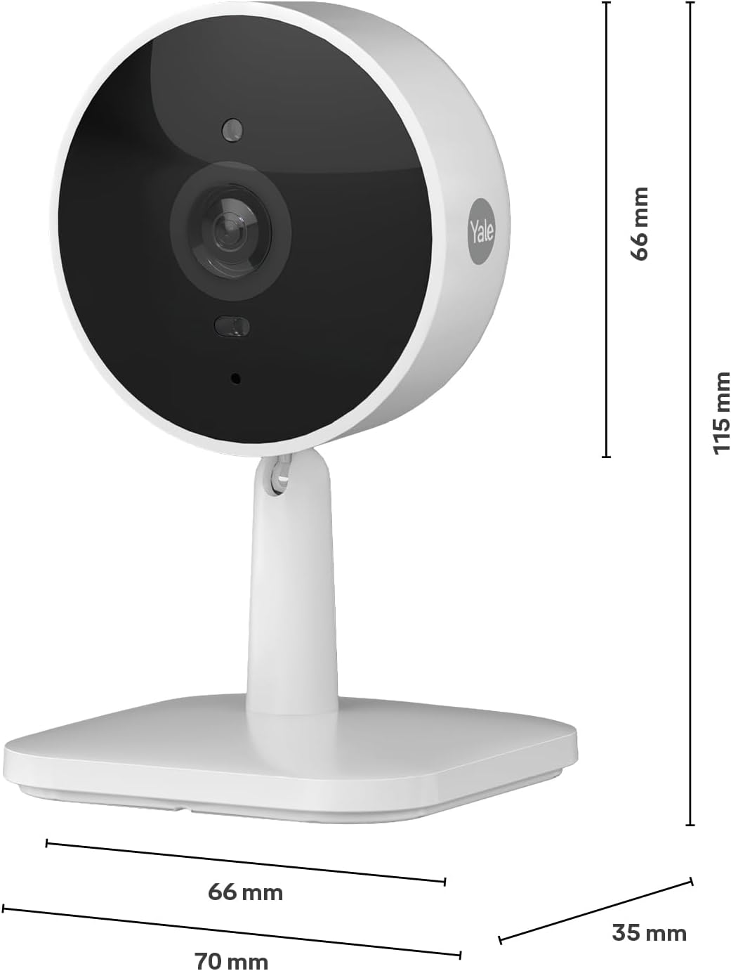 Yale Smarte Innenkamera SV-IC-1A-W2-EU: Full HD Live Ansicht, Zwei-Wege-Audio, Bewegungsaufzeichnung