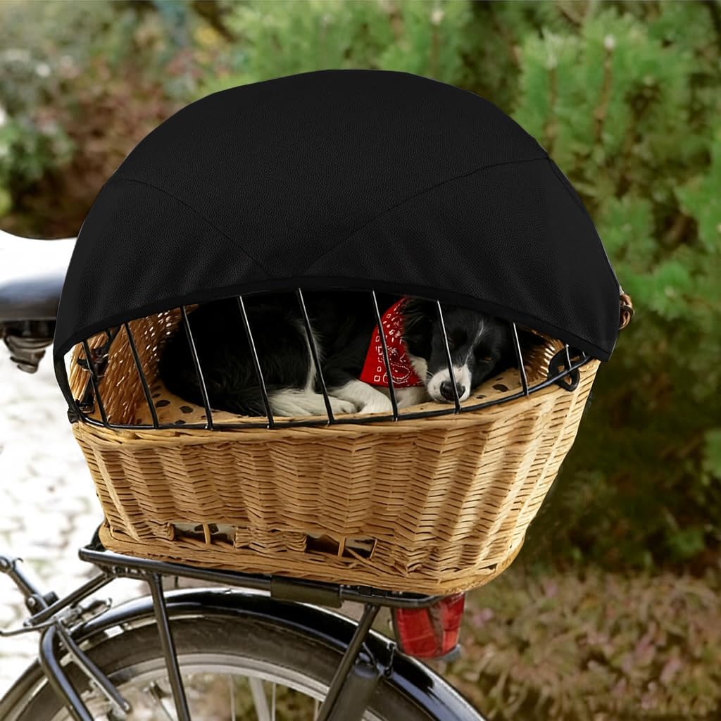 Sonnensegel für Hundefahrradkorb &amp; Fahrradkorb – Grosses, verstellbares Schutznetz für Hunde – Atmun