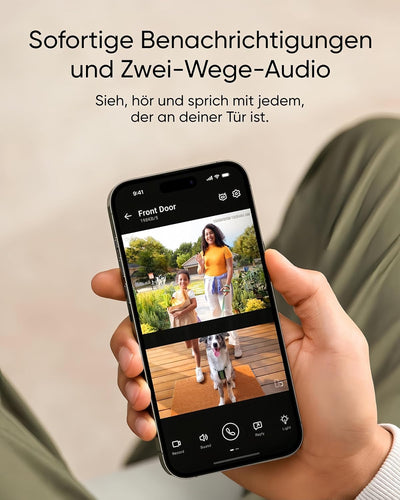 eufy Security Video türklingel E340, Dual türklingel mit Kamera mit Paketerkennung, 2K Full HD Farb-