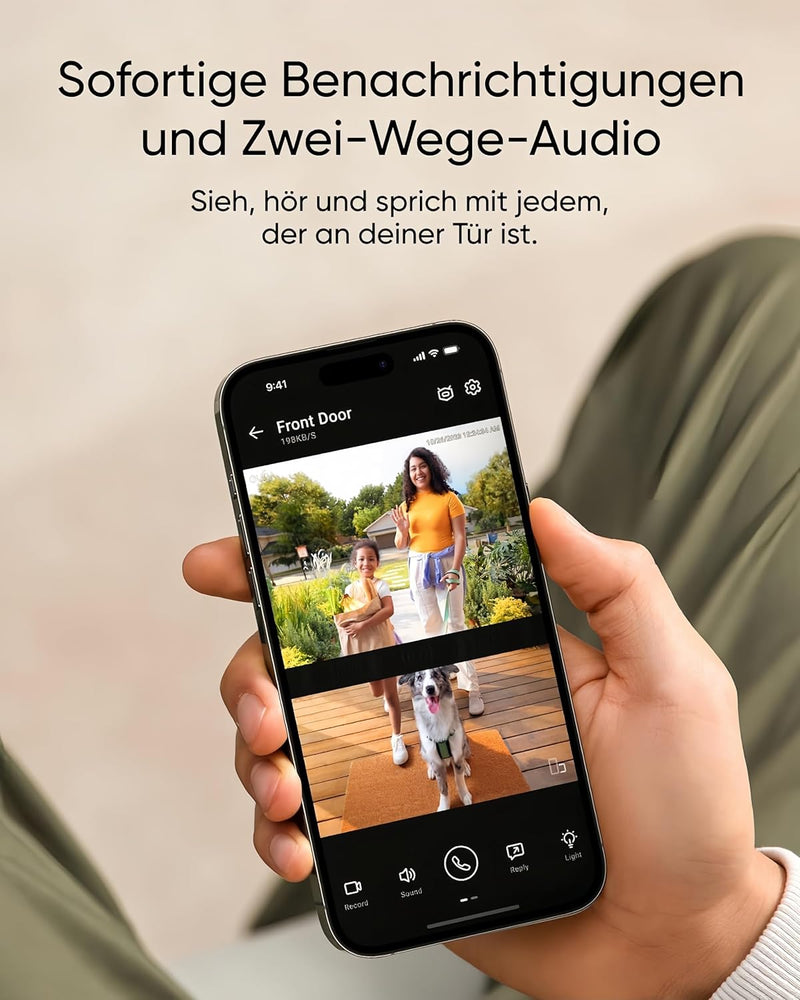 eufy Security Video türklingel E340, Dual türklingel mit Kamera mit Paketerkennung, 2K Full HD Farb-