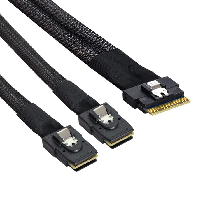NFHK PCI-E Ultraport Slimline SAS Slim 4.0 SFF-8654 8i 74pin auf Dual SFF-8087 Mini SAS Kabel PCI-Ex