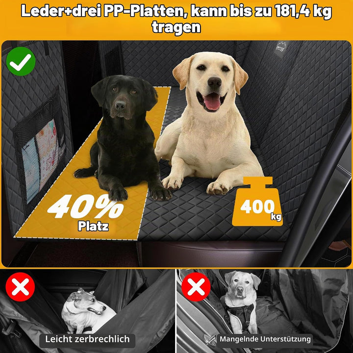 Hundedecke Auto Rückbank mit Verbreitert Harter Unterseite Hunde Autositz Rückbank Wasserdicht Rücks