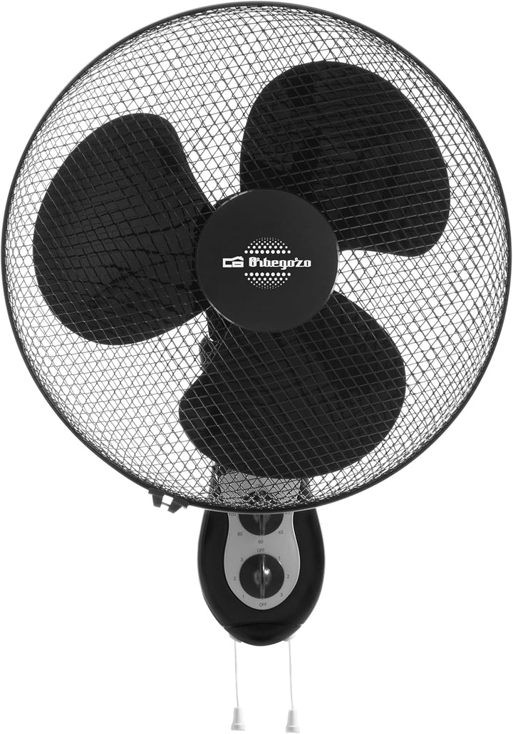 Orbegozo WF 0141 Wandventilator, oszillierend, 3 Geschwindigkeitsstufen, Timer, Flügel 40 cm, 40