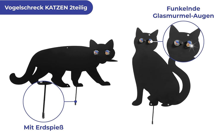 WENKO Vogelschreck Katzen, 2er Set