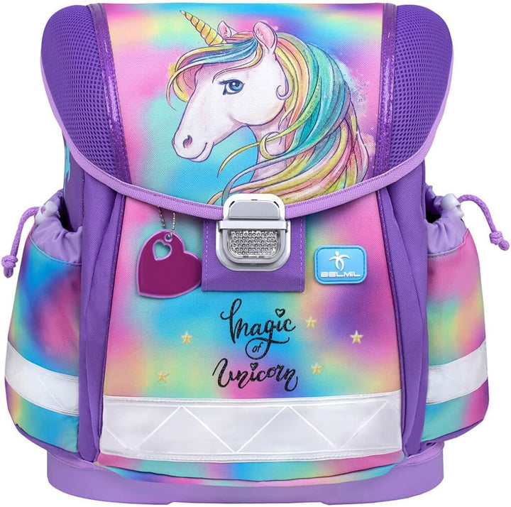 Belmil Classy Schulranzen Set 4 - teilig (403-13/AG/S) Rainbow Color, Rainbow Color