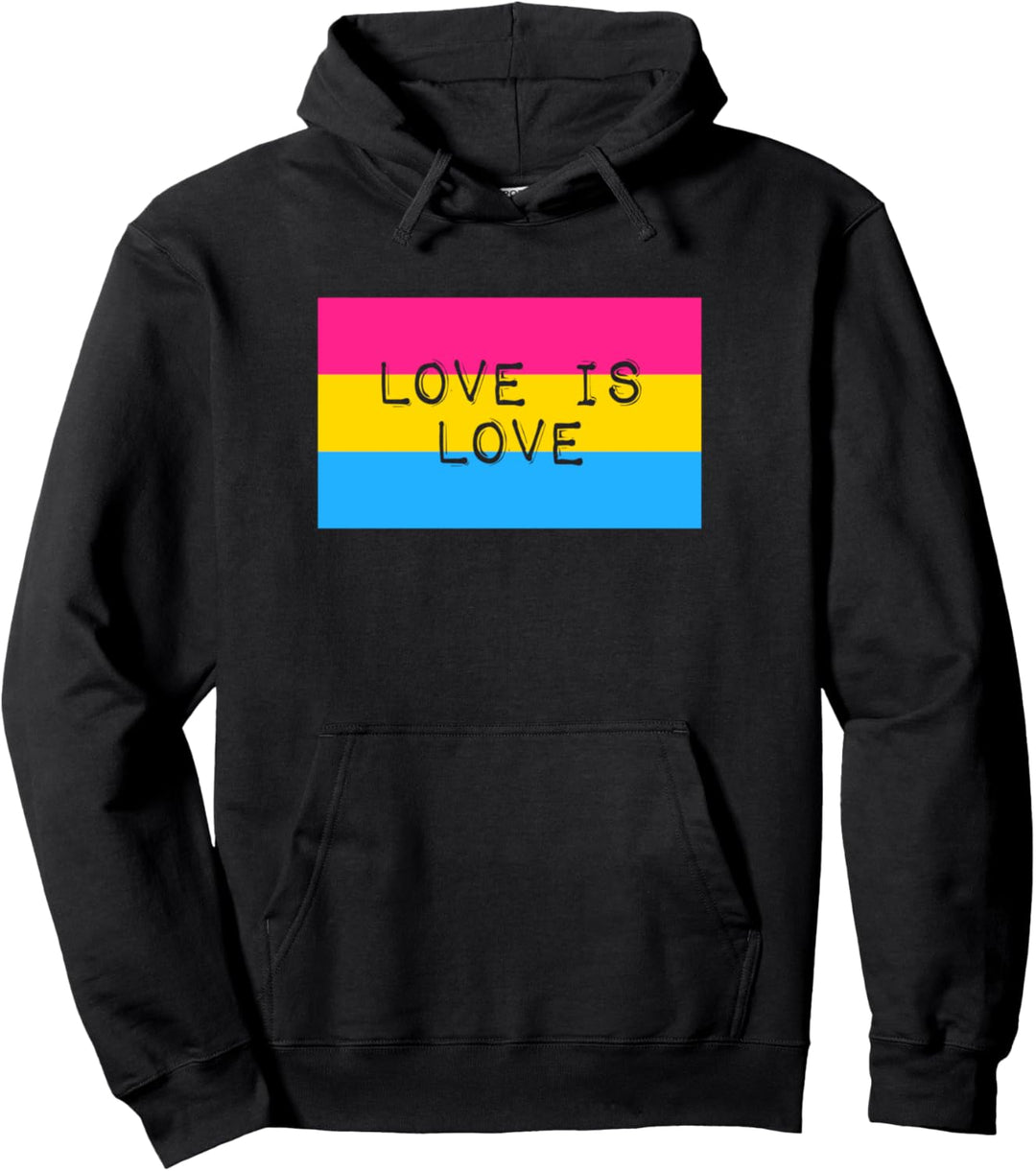 Love Is Love Nette Pansexual LGBTQ Stolz Flagge Stuff Ästhetisch Pullover Hoodie