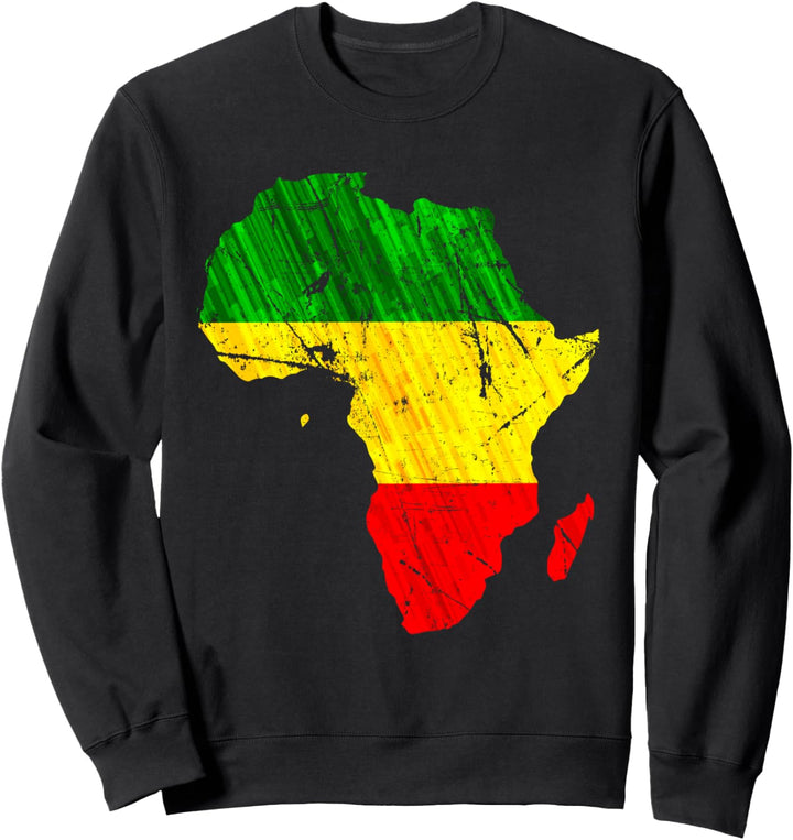 Afrika Map Reggae Rasta Grafik Afrika Stolz Sweatshirt