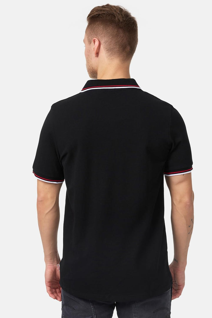 Lonsdale Herren kurzarm Polohemd Lion XXL Black / Dark Red / White, XXL Black / Dark Red / White
