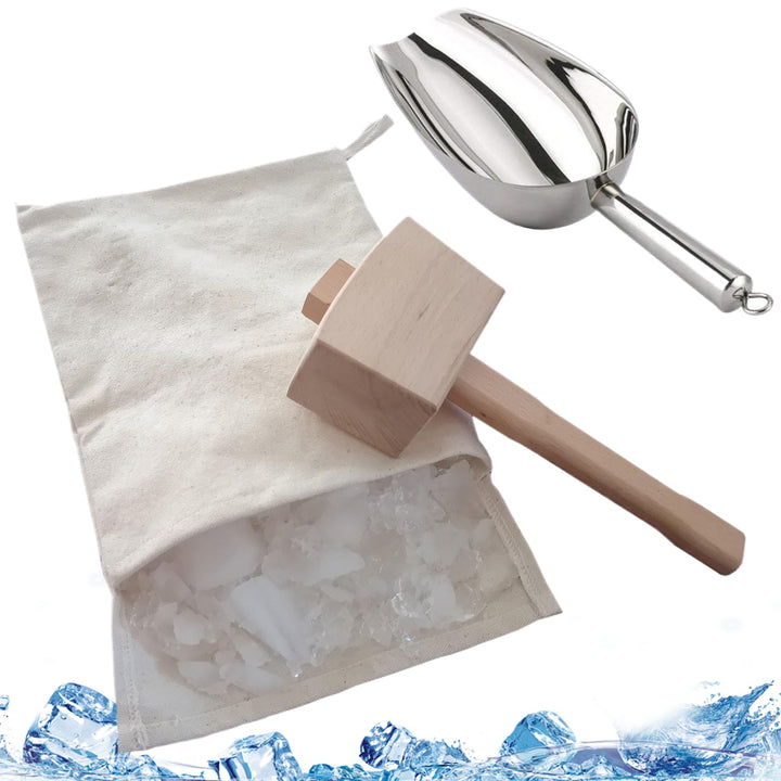 Eisbrecher für den Heimgebrauch, Ice Hammer und Beutel mit Ice Scoop 3pcs/Set Food Grade Manual Ice