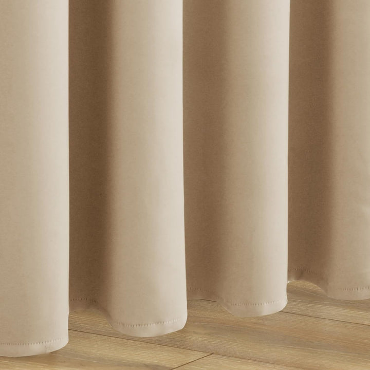 JIUZHEN Blickdicht Vorhänge Gardinen Ösenvorhang für Schlafzimmer Wohnzimmer,Beige Verdunkelungsvorh