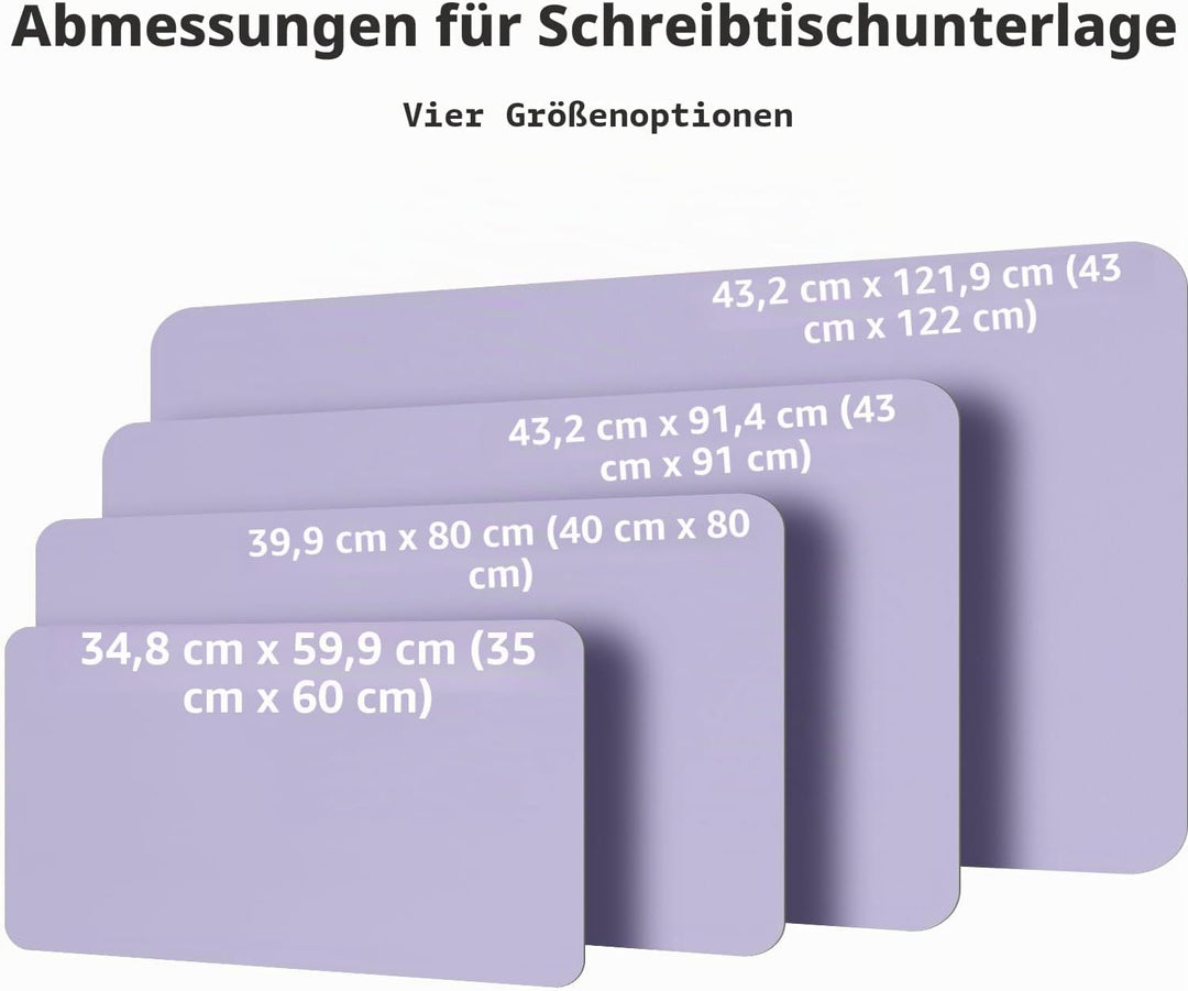 Aothia Schreibtischunterlage,Mauspad mit Leder und Rutchfeste Wildleder,Multifunktionales Office Mou