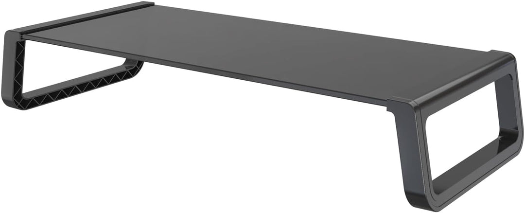 SVITA ANSAN Monitorständer Monitorerhöhung Schreibtisch Computertisch Glas Schwarz, Schwarz