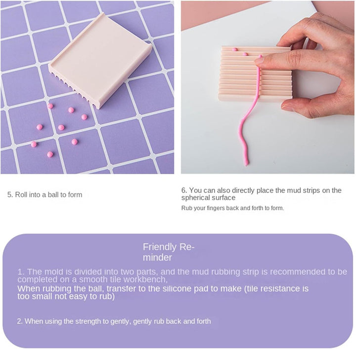 Tonperlen-Roller Antihaft-Ergonomisch-Modellierformer-Set | Mini-Perlenmacher für DIY Armbänder, Hal