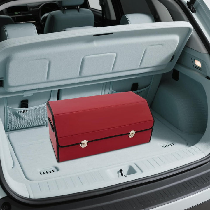 56L Kofferraum Organizer mit Deckel,Auto Kofferraumbox wasserdicht &amp; verschleissfest Auto Kofferraum