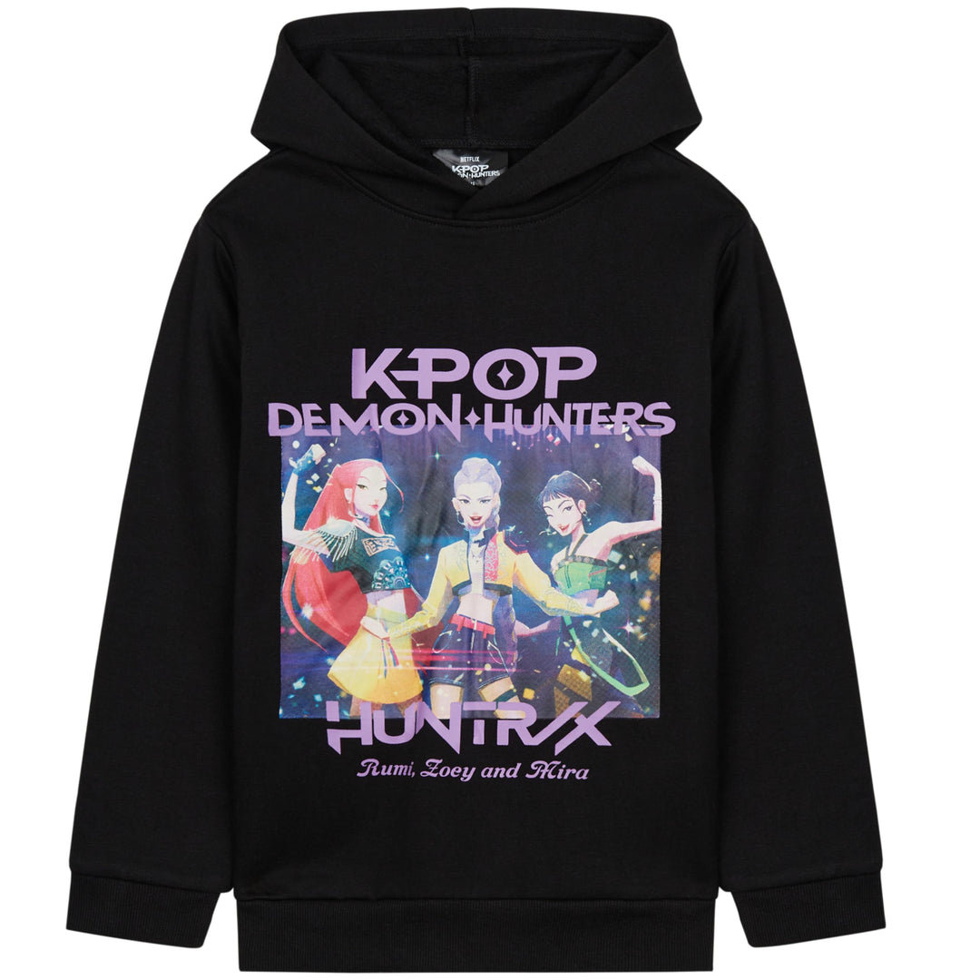 KPop Demon Hunters Offiziell Hoodie Mädchen Teenager, Taschen Fleece Pullover, Anime Huntrix Saja Bo