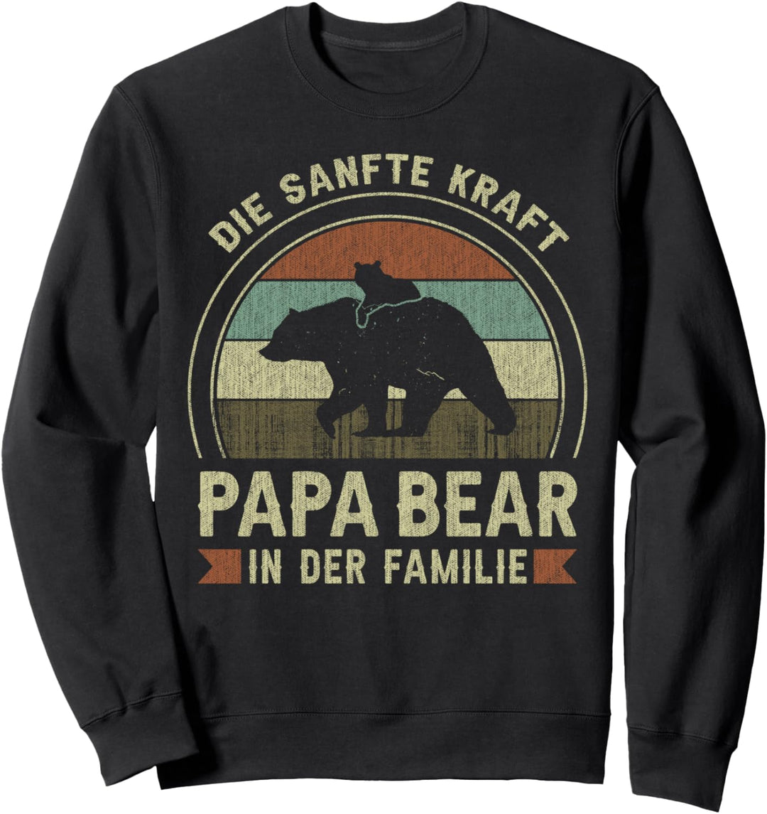 Papa Bear, 1 Bären-Welpe, Papa 1 Kind, Vatertag, Bär Sweatshirt