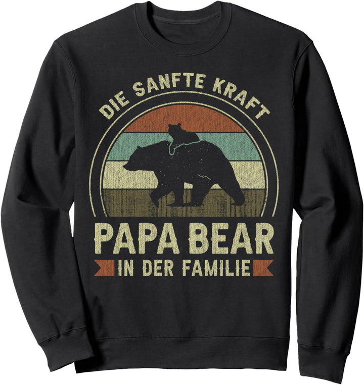 Papa Bear, 1 Bären-Welpe, Papa 1 Kind, Vatertag, Bär Sweatshirt