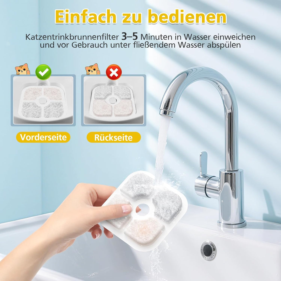 25 Stück katzenbrunnen filter Ersatz für catit pixi trinkbrunnen filter,filter für katzenbrunnen Mit