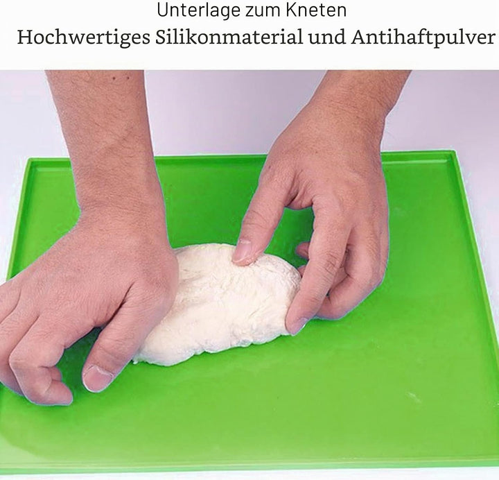 4 Stück Silikon-Trockenmatten mit Rand, Silikonblätter, Antihaft-Silikon-Tabletteinlage für Obst, Le