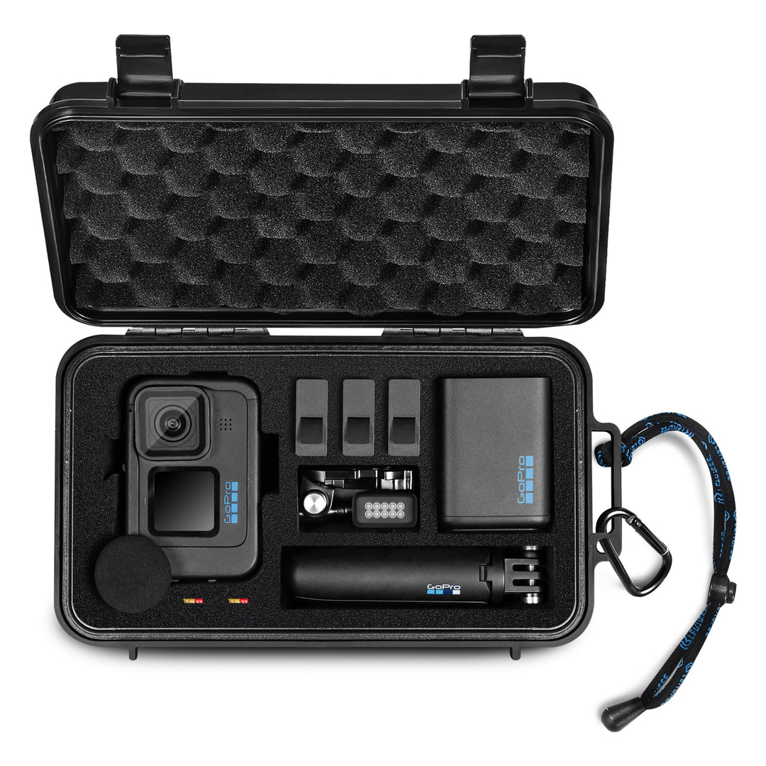 Lekufee Reise wasserdichte Tragekoffer für GoPro Hero 13/12/11/10/9,Hero 4K,Media Mod und anderes Zu