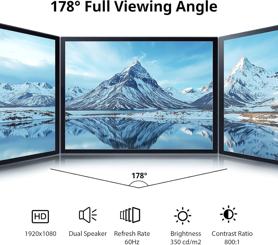 ELECROW Portable Monitor, 10,1 Zoll Mini Monitor 1920X1080p HD VGA Monitor IPS Screen Raspberry Pi D