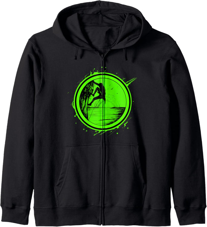 Klettern Berg Bergsteiger Geschenk Kapuzenjacke