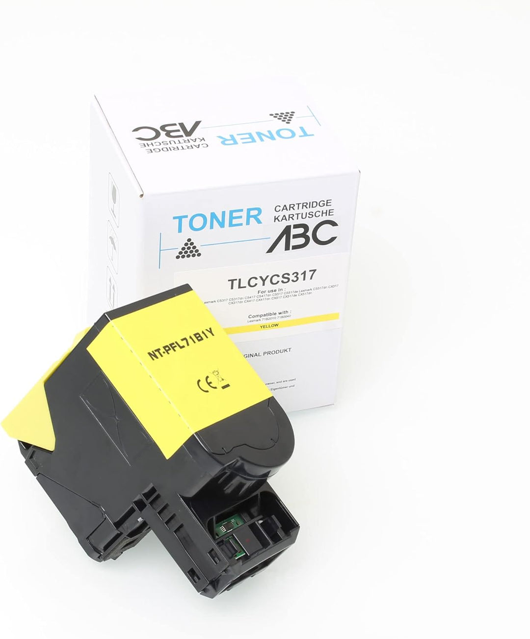 ABC Alternativ Toner Gelb für Lexmark CS317 CS317dn CS417 CS417dn CS517 CS517de CS517dn CX317 CX317d