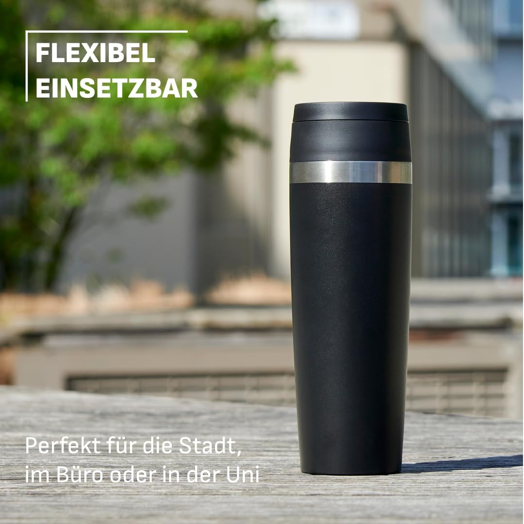 EMSA N2023550 Travel Mug Classic 0,5 Liter , neuer Komfort-Schraubverschluss , Edelstahl , 6h heiss