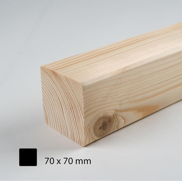 DOLLE Pfosten für Brüstungsgeländer aus unbehandelte Fichte als Mittel- End- oder Eckpfosten aufgese