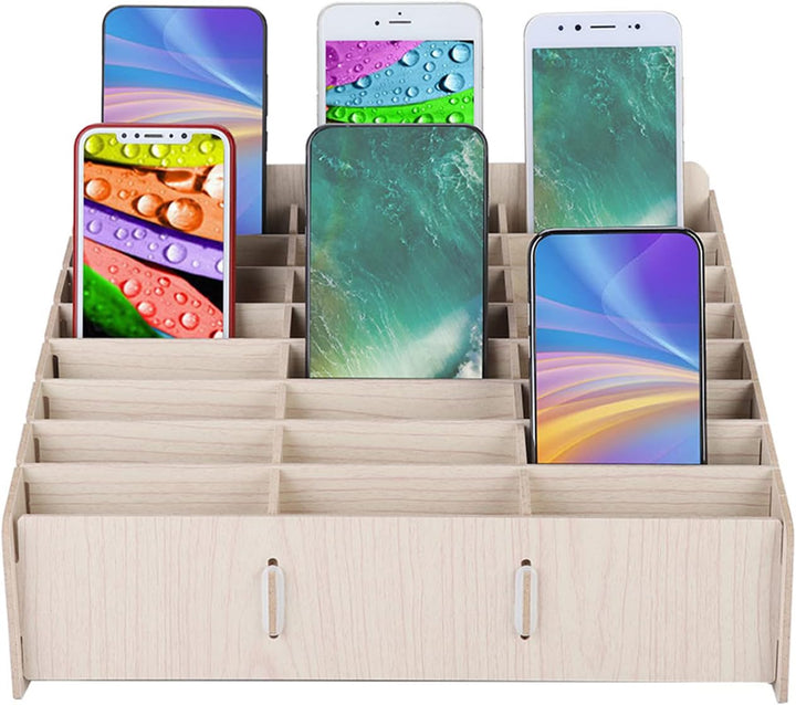 Voluxe Hölzerne Handy-Management-Aufbewahrungsbox, Holz-Handy-Management Mehrere Zellen Handy-Aufbew