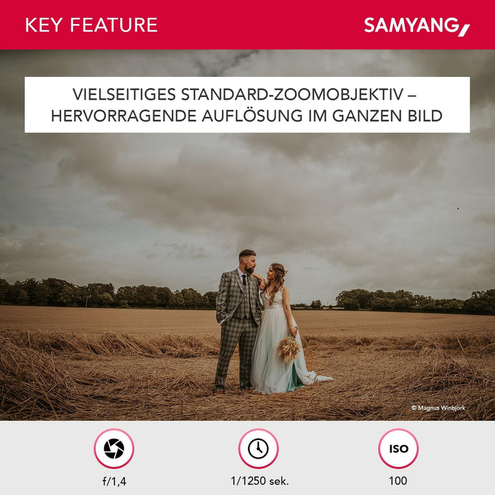 Samyang AF 24-70mm F2,8 FE kompatibel mit Sony E - Autofokus Vollformat & APS-C 24-70mm Zoom Objekti
