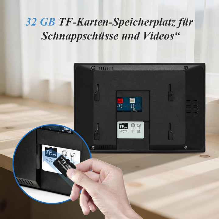 7“ kabelgebundenes Video-Türklingelsystem, 2MP Kamera, IP65 Wasserdicht, Nachtsicht, Tuya App Steuer