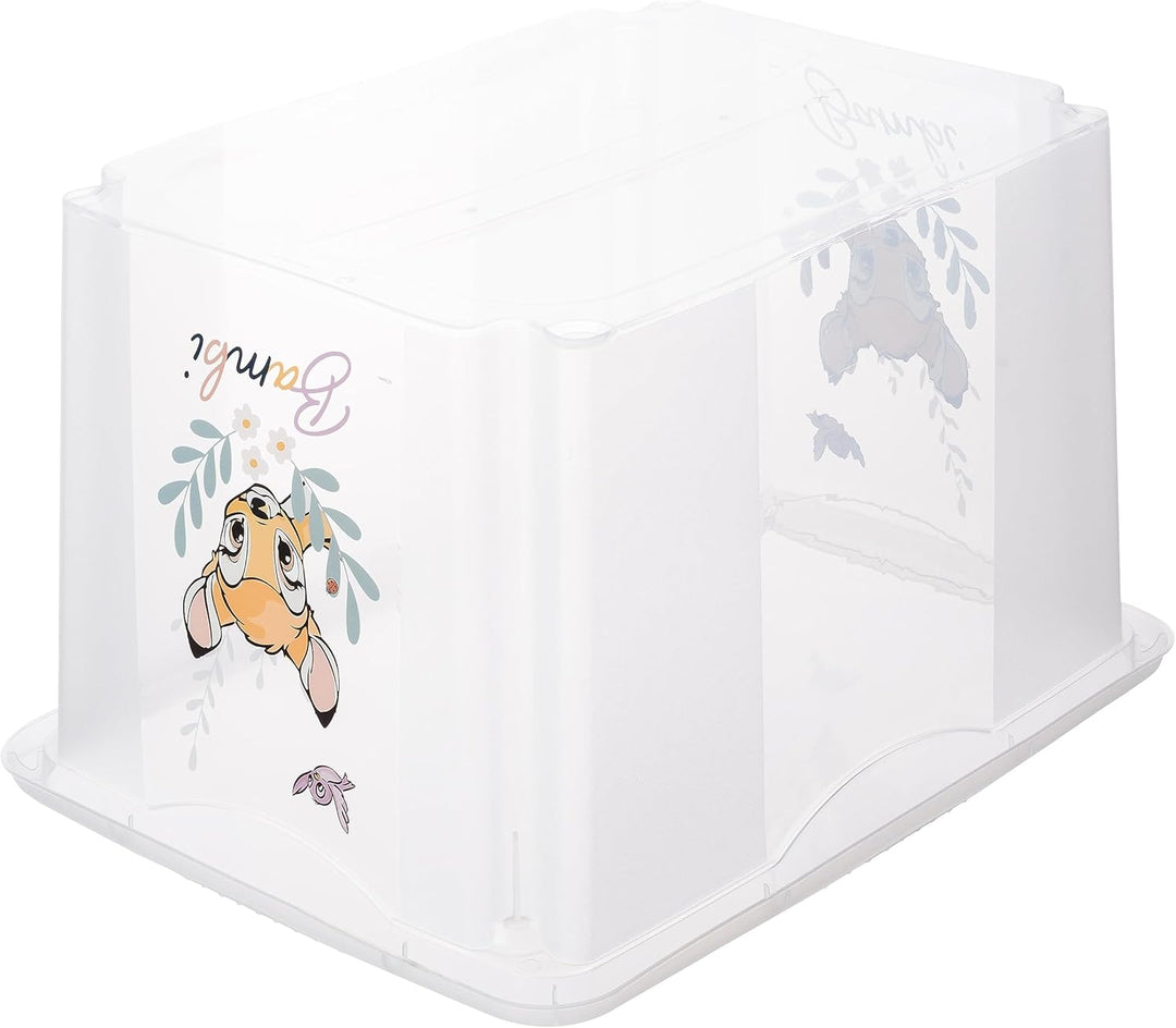 keeeper Bambi Aufbewahrungsbox mit Deckel, Dreh- und stapelbar, Für Kinder, 30 l, Karolina, Transpar
