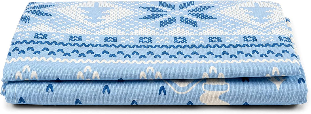 HomeLife - Überwurf Sofaüberwurf bunt Muster Bergdorf [180 x 260 cm] - Mehrzweck-Überwurf aus Baumwo