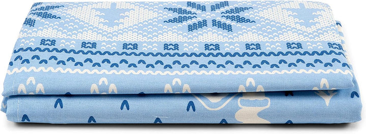 HomeLife - Überwurf Sofaüberwurf bunt Muster Bergdorf [180 x 260 cm] - Mehrzweck-Überwurf aus Baumwo