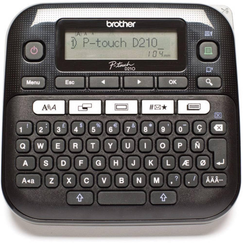 Brother PT-D210 Beschriftungsgerät (für 3,5 bis 12 mm breite TZe-Schriftbänder, bis zu 20 mm/Sek. Dr