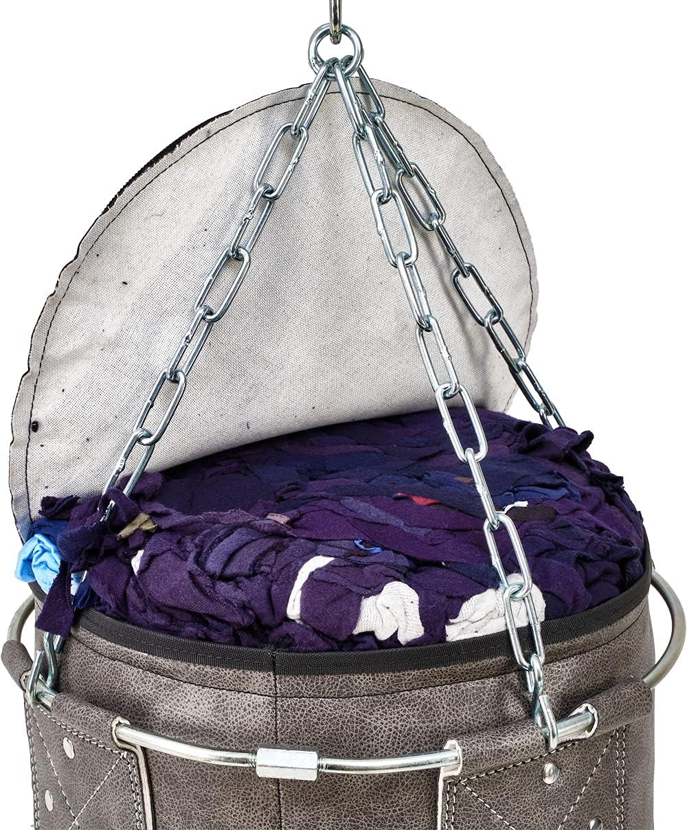 Bad Company Vintage Jab & Hook Boxsack als Erdnuss-Form inkl. Heavy Duty Vierpunkt-Stahlkette und Me