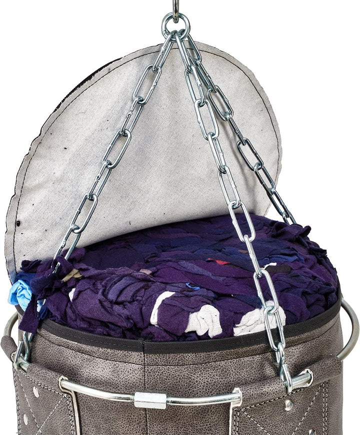 Bad Company Vintage Jab & Hook Boxsack als Erdnuss-Form inkl. Heavy Duty Vierpunkt-Stahlkette und Me