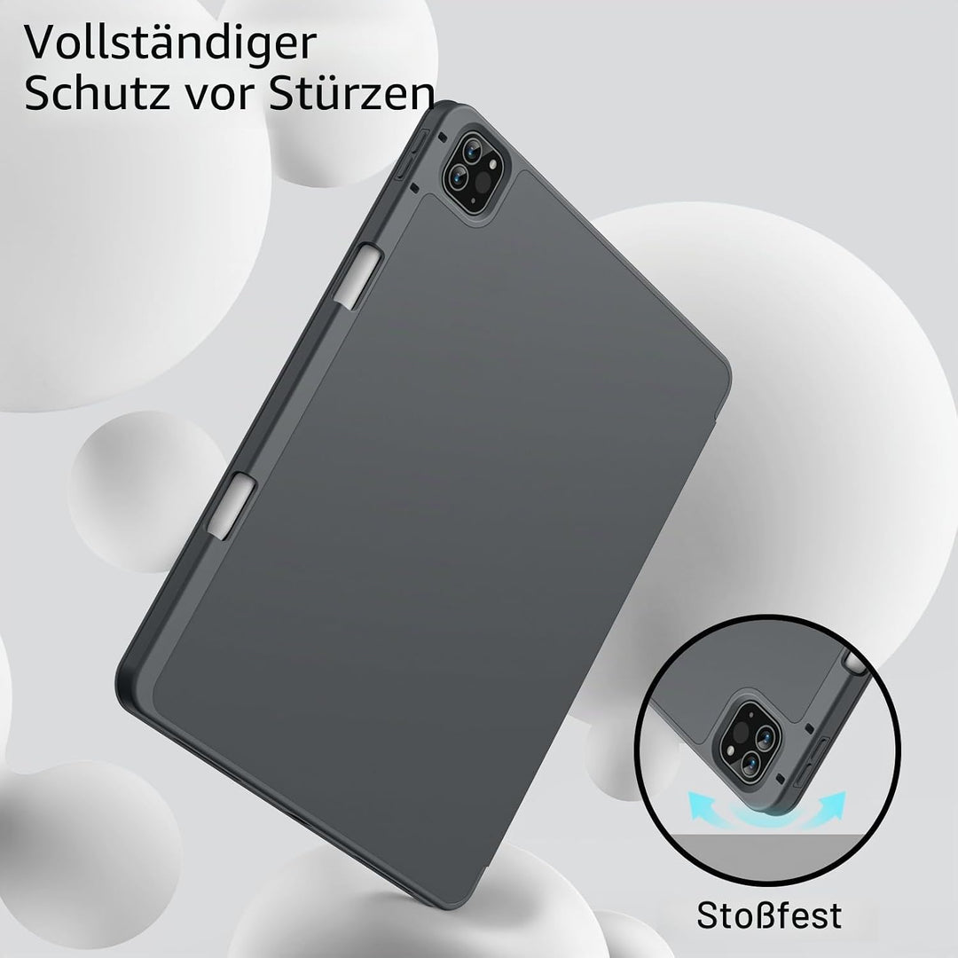 JETech Hülle für iPad Pro 12,9 Zoll (6./5. Generation, Modell 2022/2021) mit Stifthalter, Unterstütz