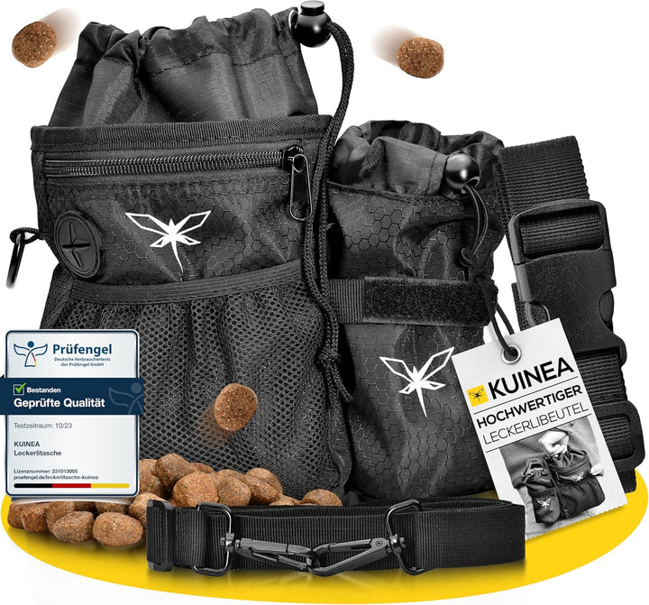 KUINEA® Leckerlitasche für Hunde - 4 Tragevarianten - Praktische Gassi Tasche Hund, Hundeleckerli Ta